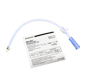 MIC-Key Bolus Enteral Feeding Extension Tube Set, With Cath Tip, SECUR-LOK Straight Connector And Clamp, 4 Count